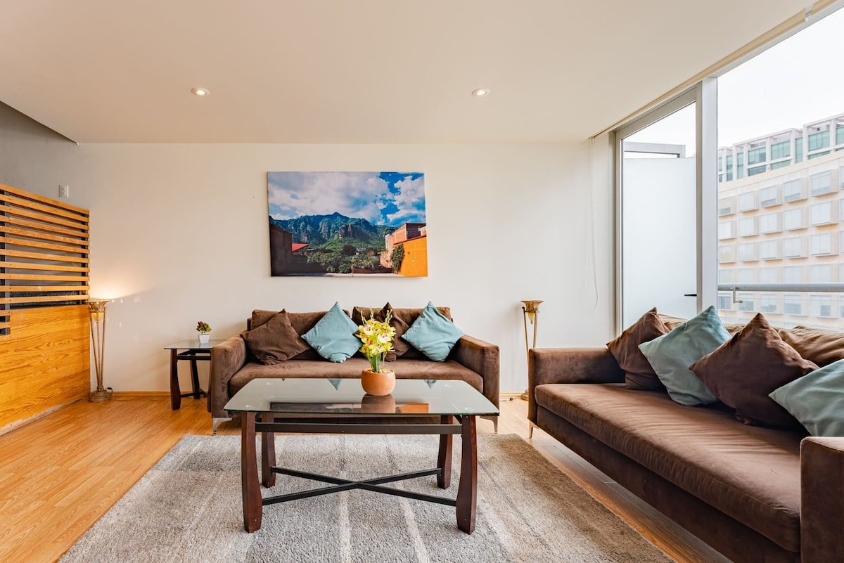 Popular Airbnb listing: VH | Polanco | Comfortable Apt | Gym | 9 in Polanco 2ª Sección