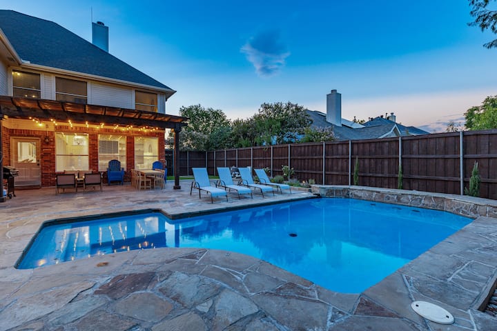 Trendy Home with Heated Pool and Game Room