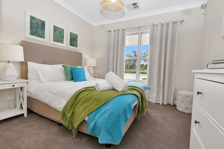 Every bedroom has blockout curtains for those lazy mornings