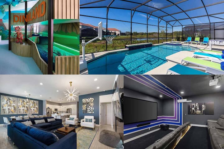 Luxe Villa Near Parks W/ Theater, Arcade & Dino Br - Davenport, FL
