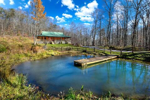 Cozy Saluda Cabin with Pond + Waterfall | Deer Haven