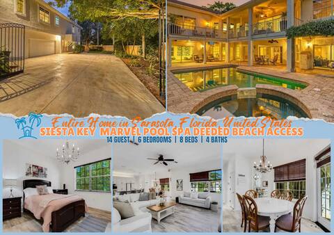 Luxury 6BR Retreat with Beach Access Sarasota