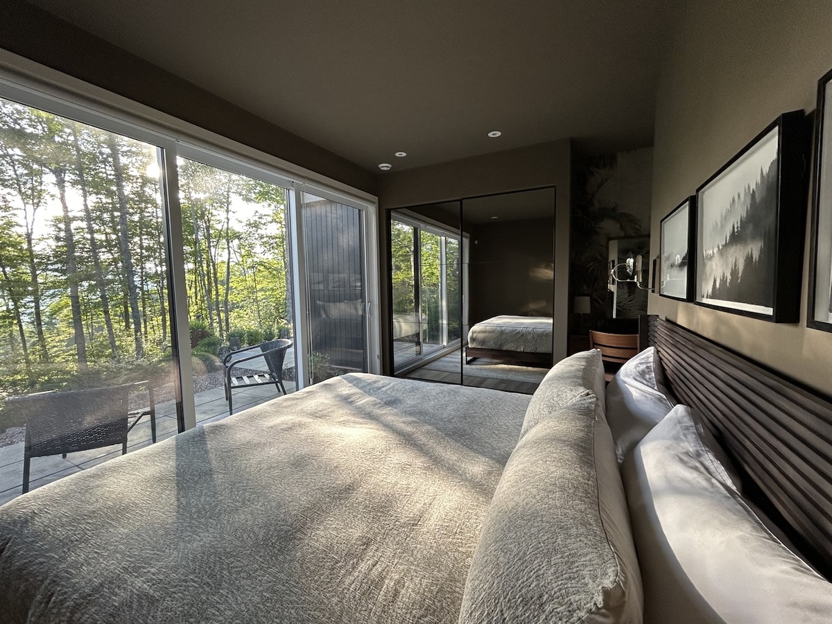 Bedroom #1 King sized bedroom with walk out terrace, large wardrobe, desk and ensuite bathroom 