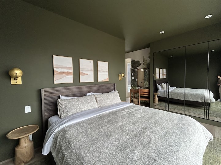 Bedroom #2 King sized bedroom with ensuite bathroom, large wardrobe, desk and walk out terrace