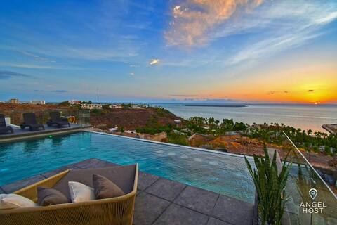 Great Bay Views, Infinity Pool, BBQ, Walk to Beach
