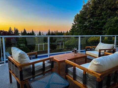 Salish Peaks Escape ~ Pool & Ocean View