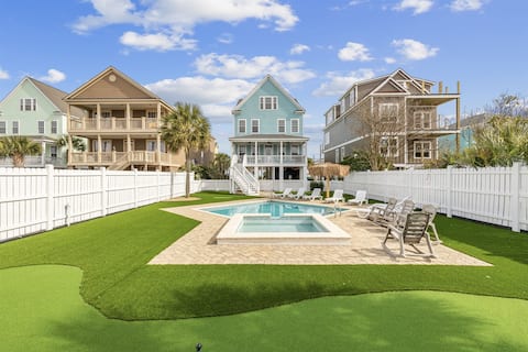 Heated Pool, 2nd Row To Beach, Golf, Sleeps 18
