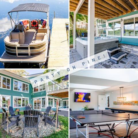 "Party on Pine"  Pontoon Boat, Hot Tub & Games!