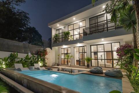 Modern New Villa Bordering Canggu, Ricefield View