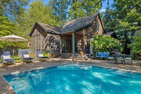 Modern Lakehouse Oasis with Pool + Fire Pit