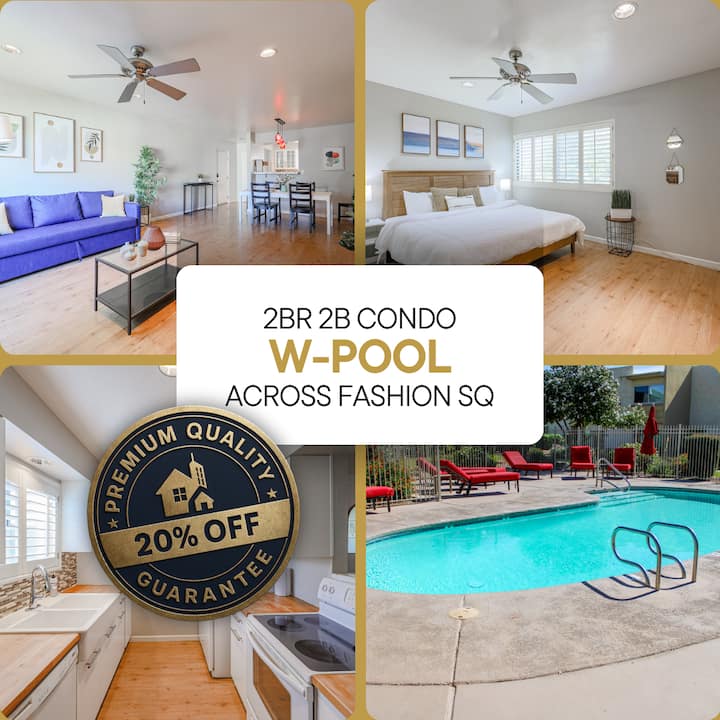 Grand Full 2br Condo W/pool Across Mall & Bars - Scottsdale, AZ