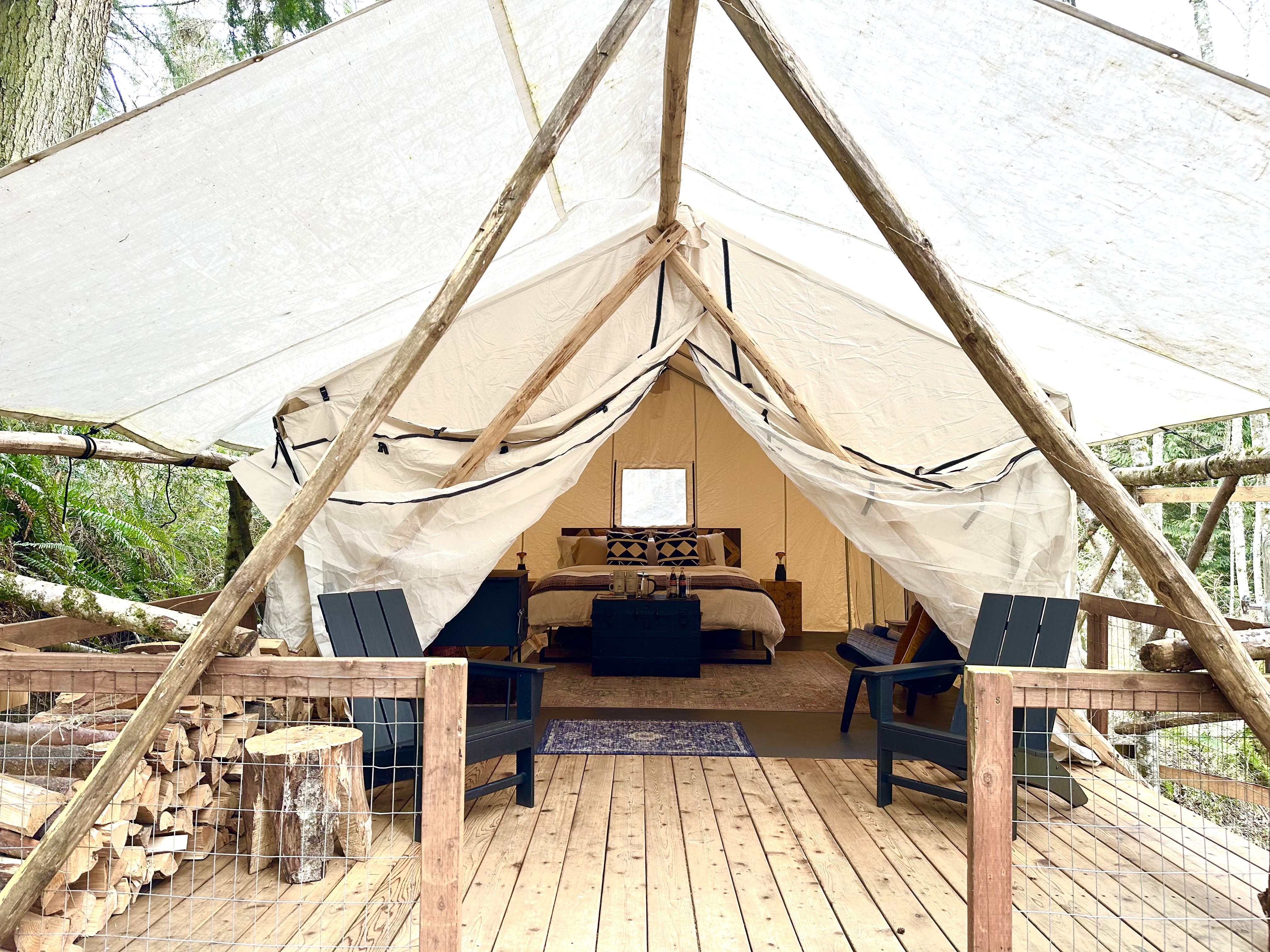 Glamping under the forest canopy at Big Cedar Camp
