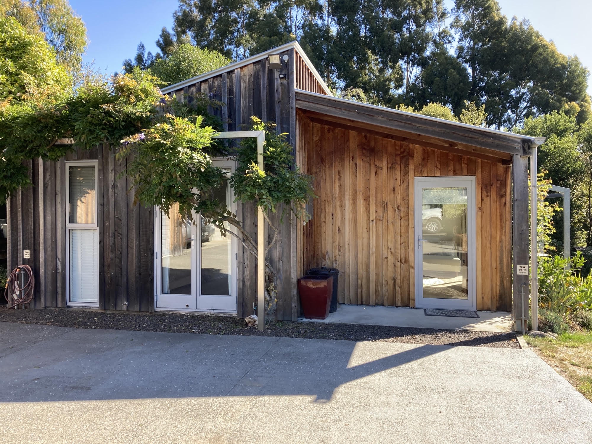 Modern, self-contained unit in a restful setting.