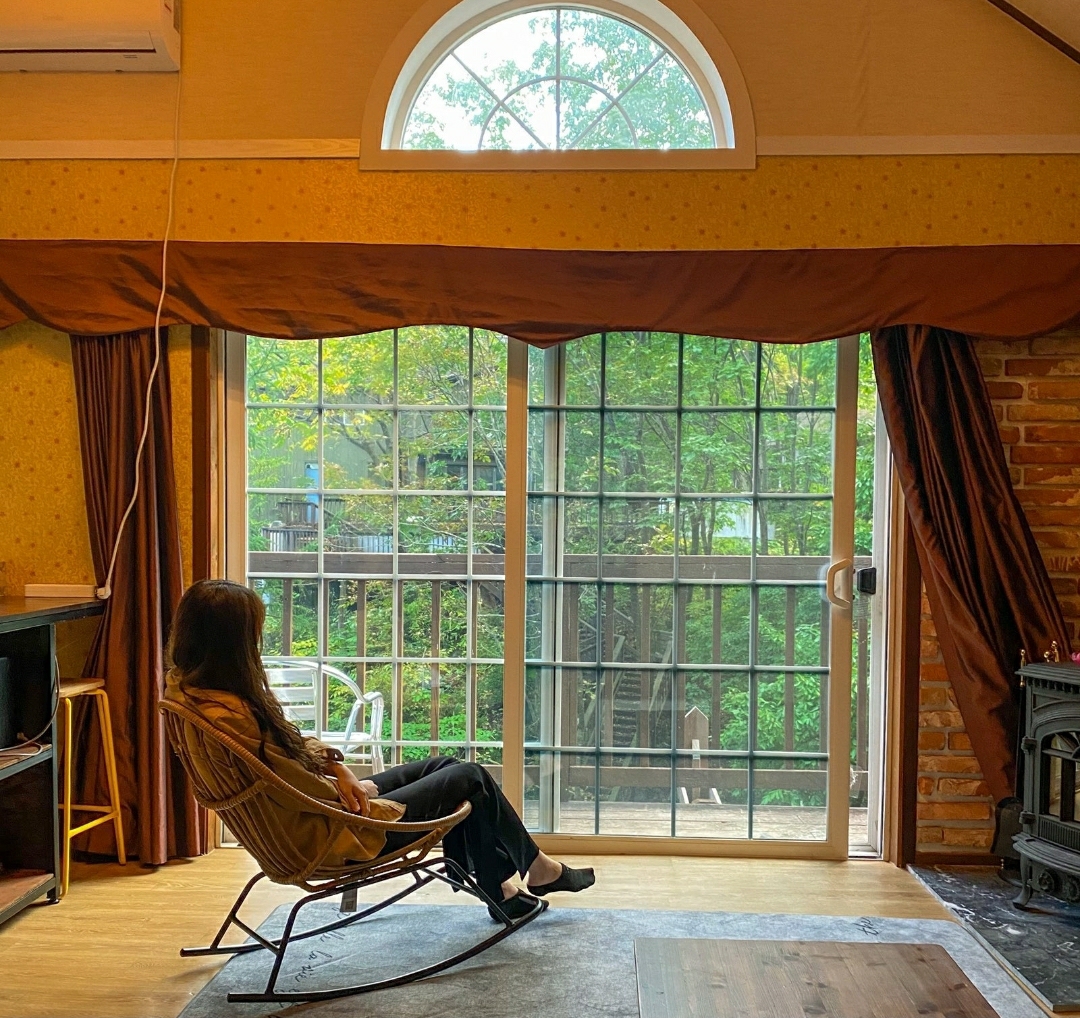 🌲Norwegian Forest [7 ⓘ️ Healing Forest] ~ The sound of the valley in front of the terrace ~ Individual terrace barbecue ~ Fireplace (excluding summer)
