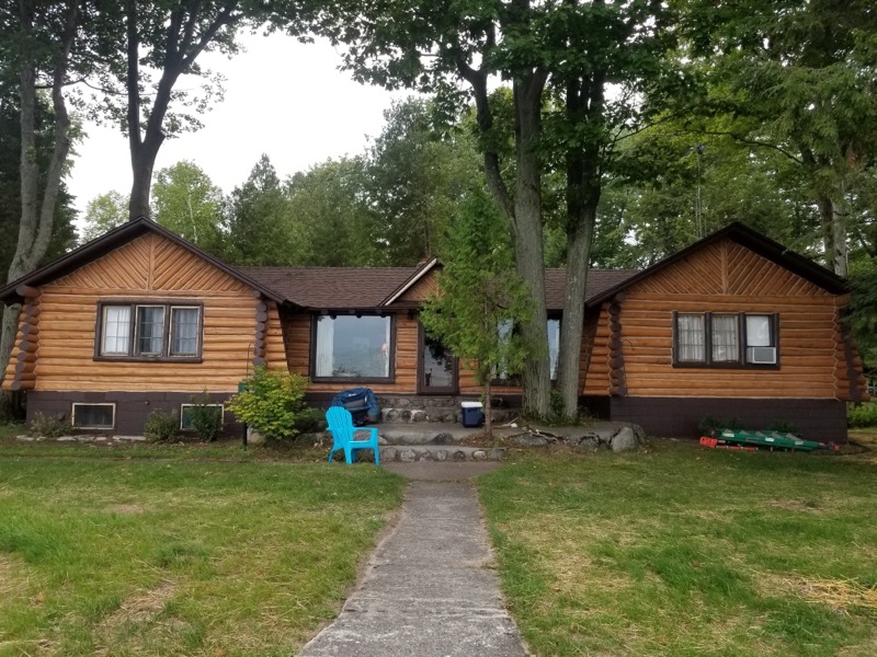 Beachfront Log Cabin on Lake Huron Cabins for Rent in Au Gres