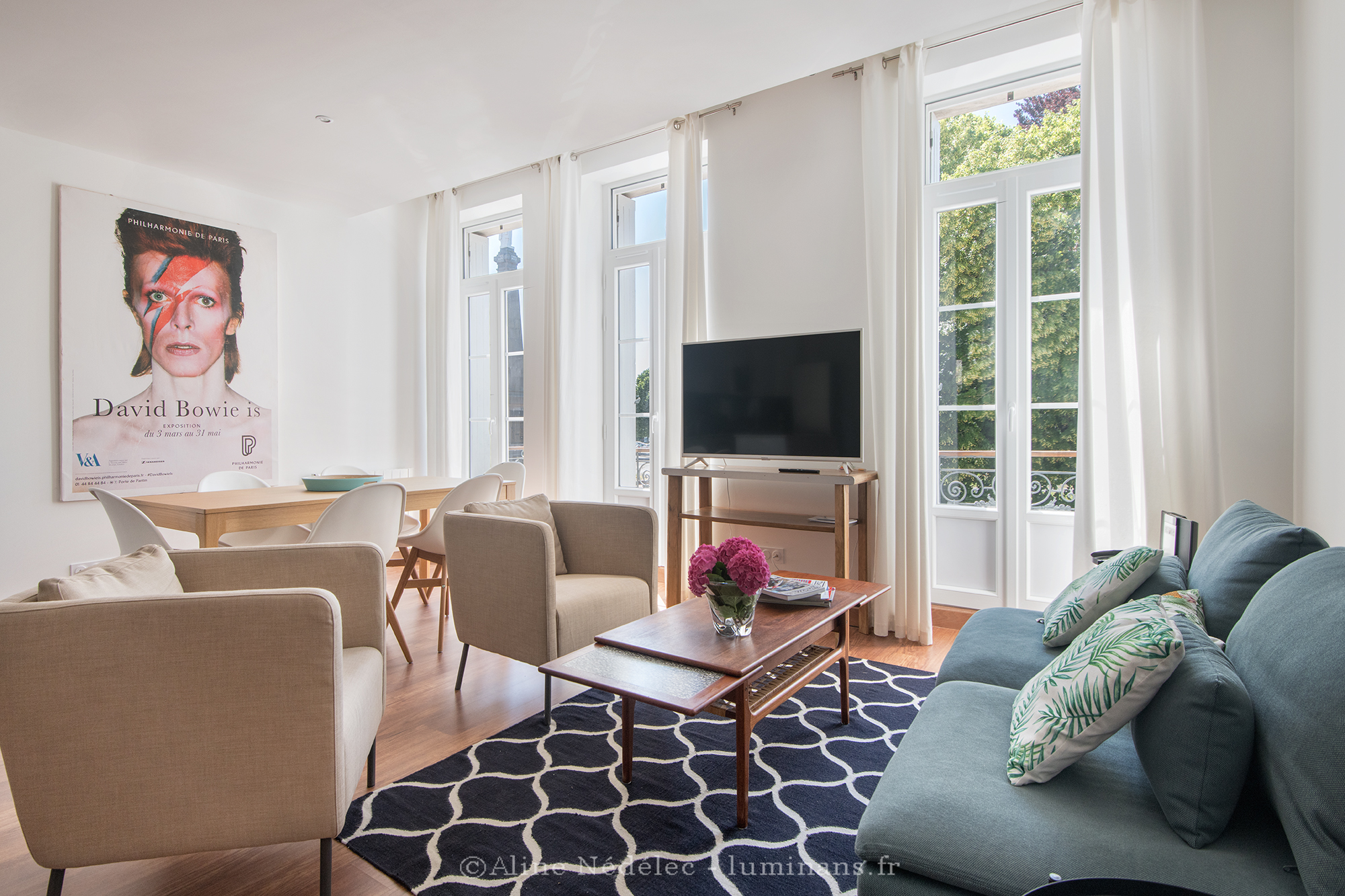 Bright apartment overlooking the garden