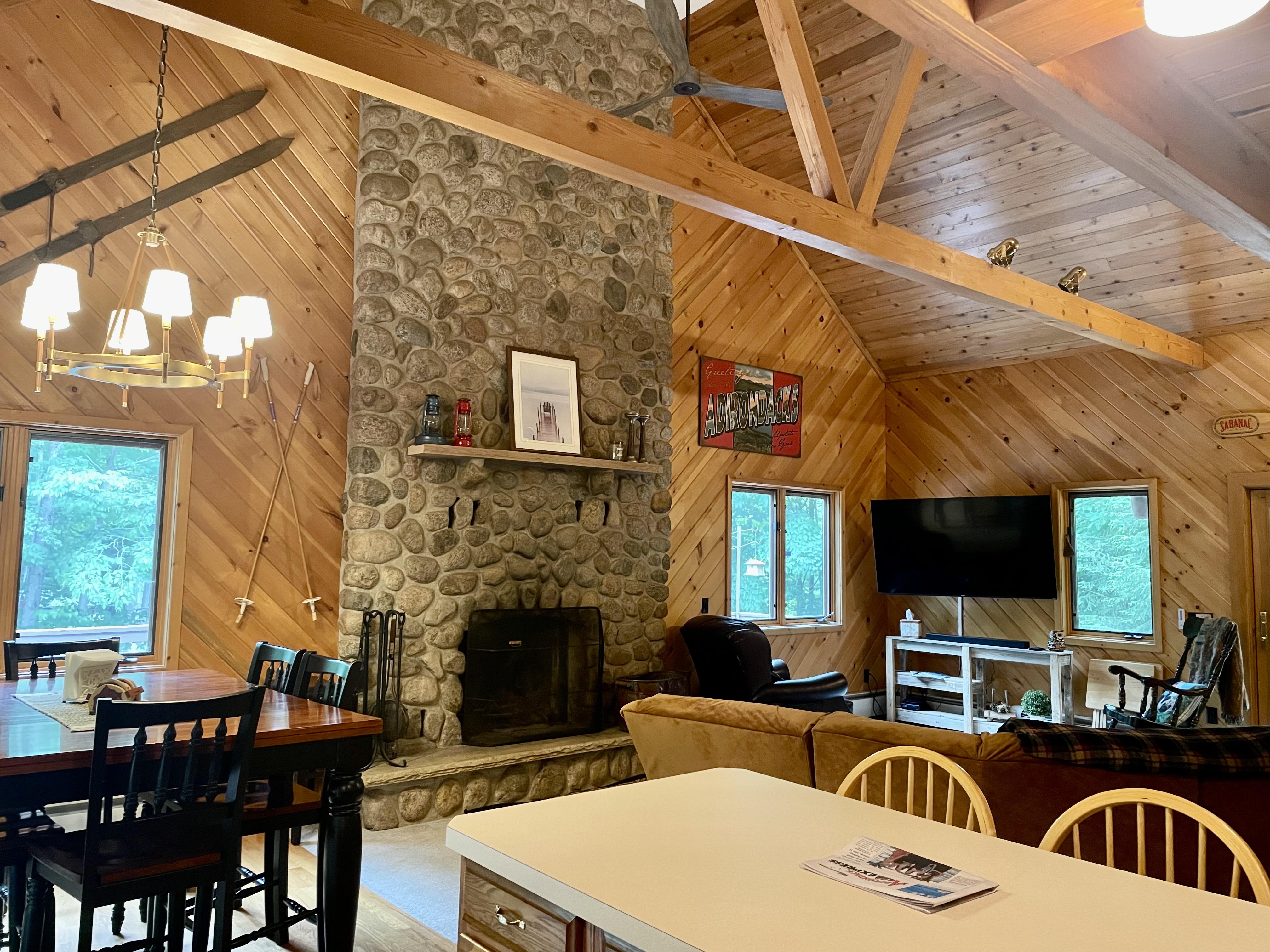 Beautiful Old Forge home w Lake + SM Trail access!