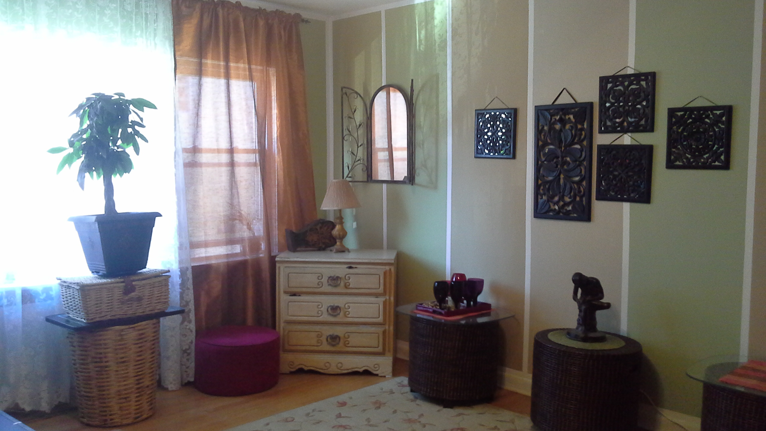 Screened living room with sofa bed /Blue Line / in Irving Park, Chicago