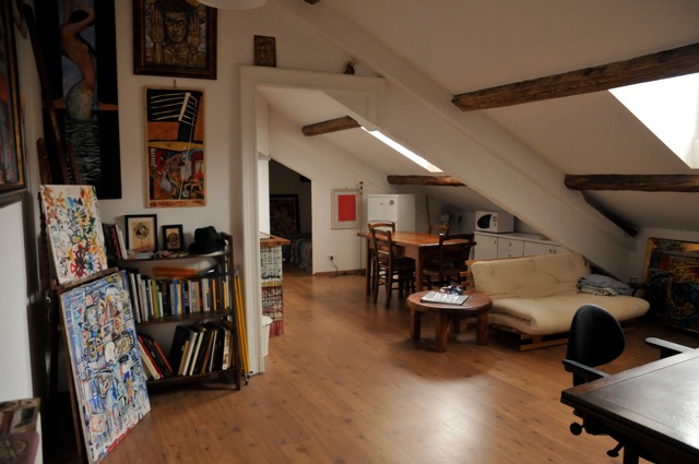 la mansarda dell'artista Chisesi in LORETO, Milan