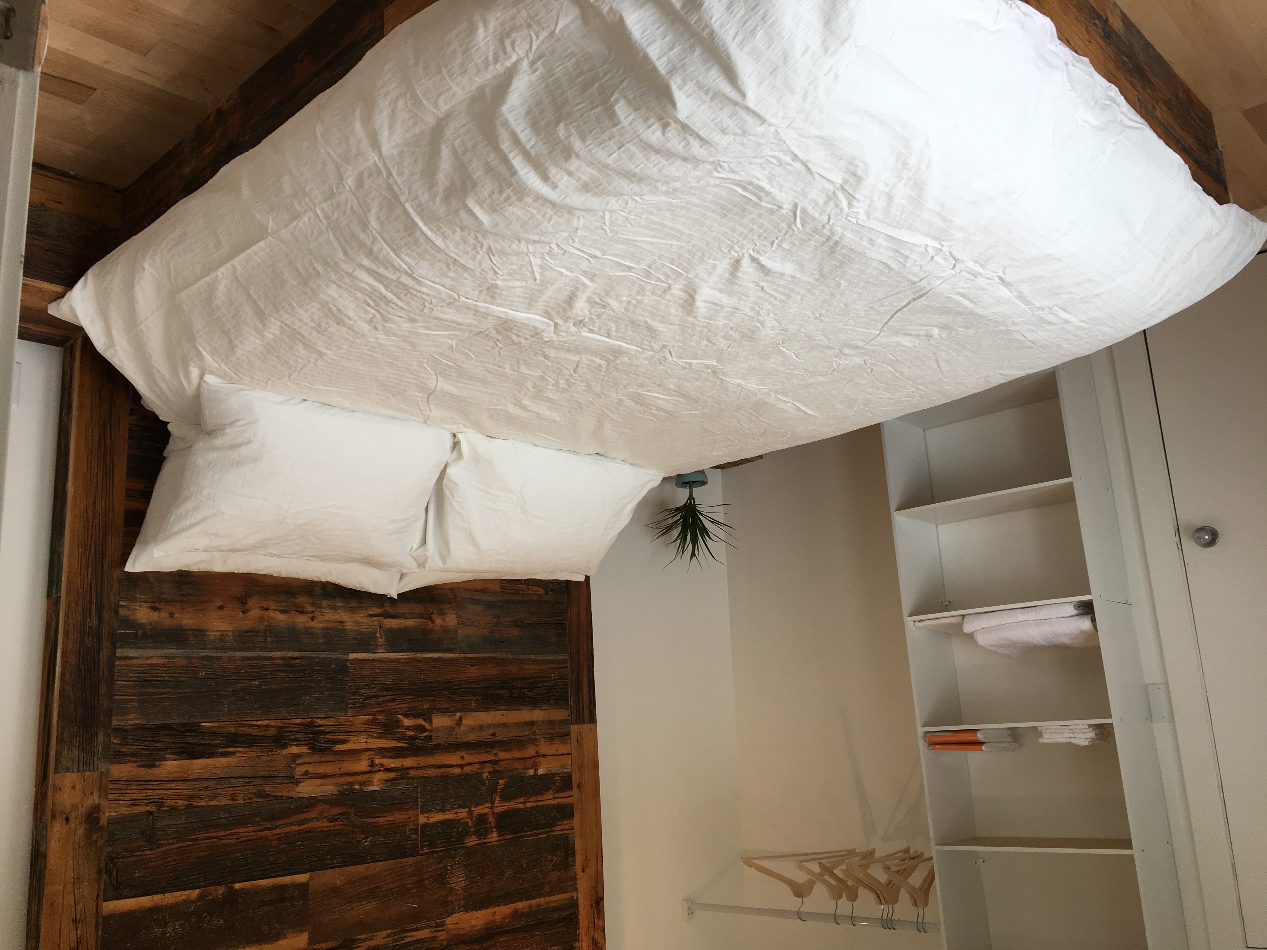 Private room with original wooden queen bed