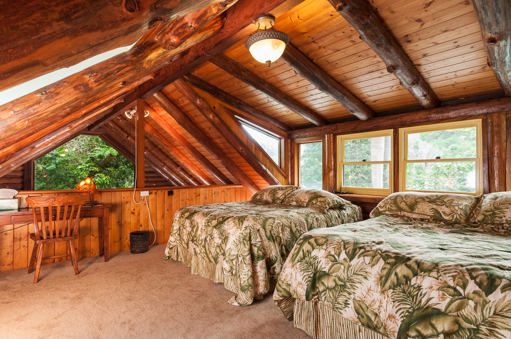 Charming, Unique Log House Retreat Cabins for Rent in Makawao, Hawaii