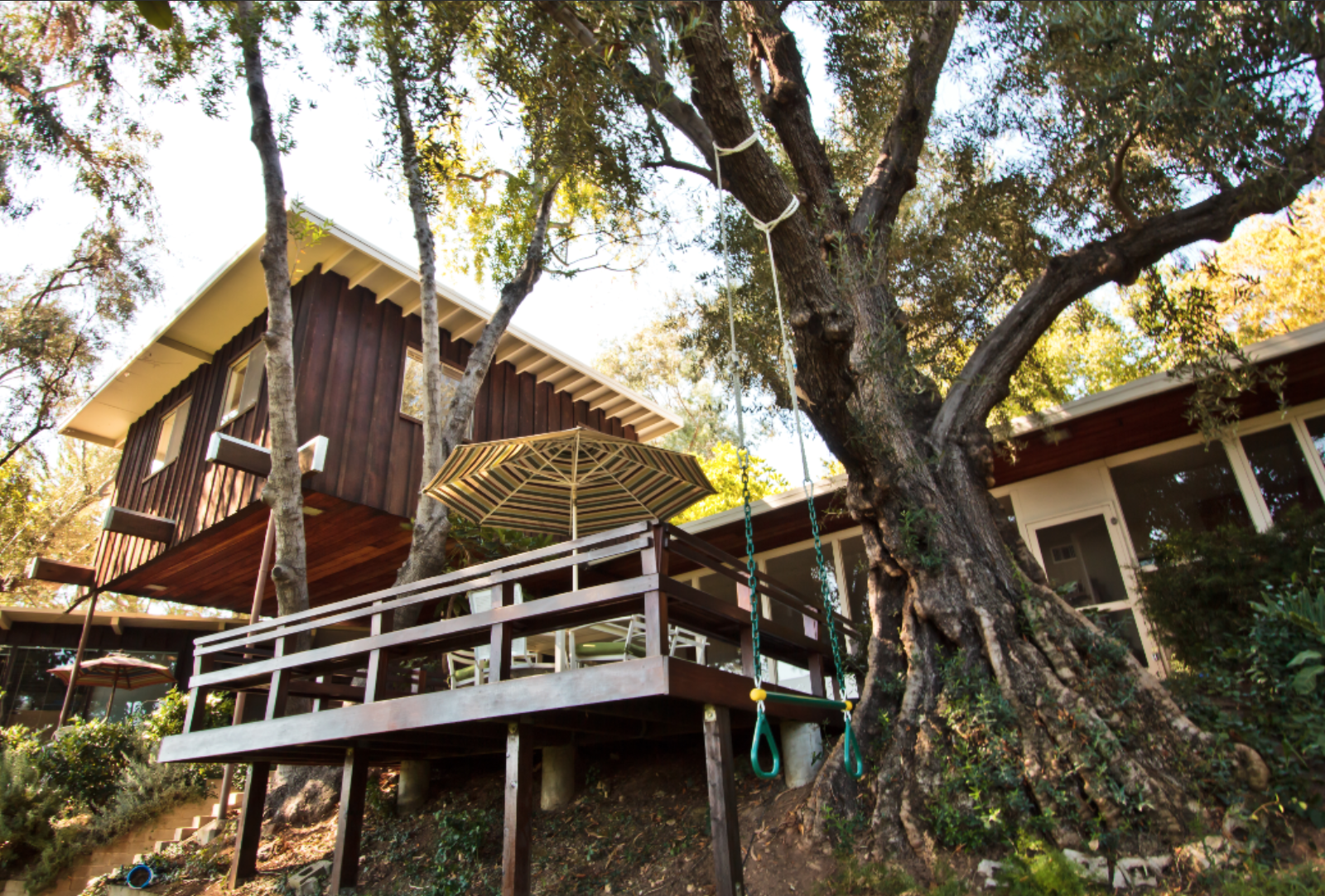 private Space/Treehouse in a mid century home.