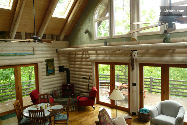 Log Home bathed in Natural Light in Fairview