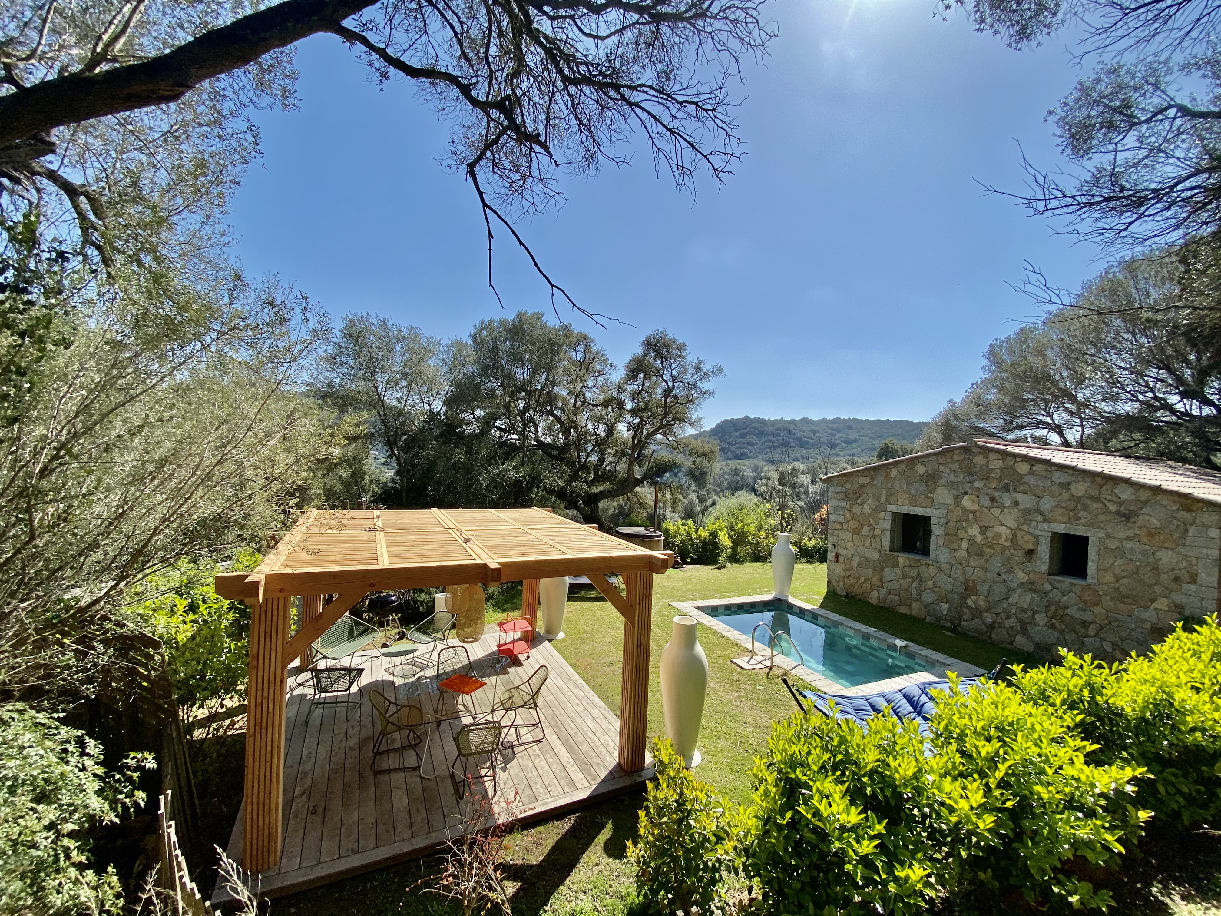 Sheepfold with private heated swimming pool