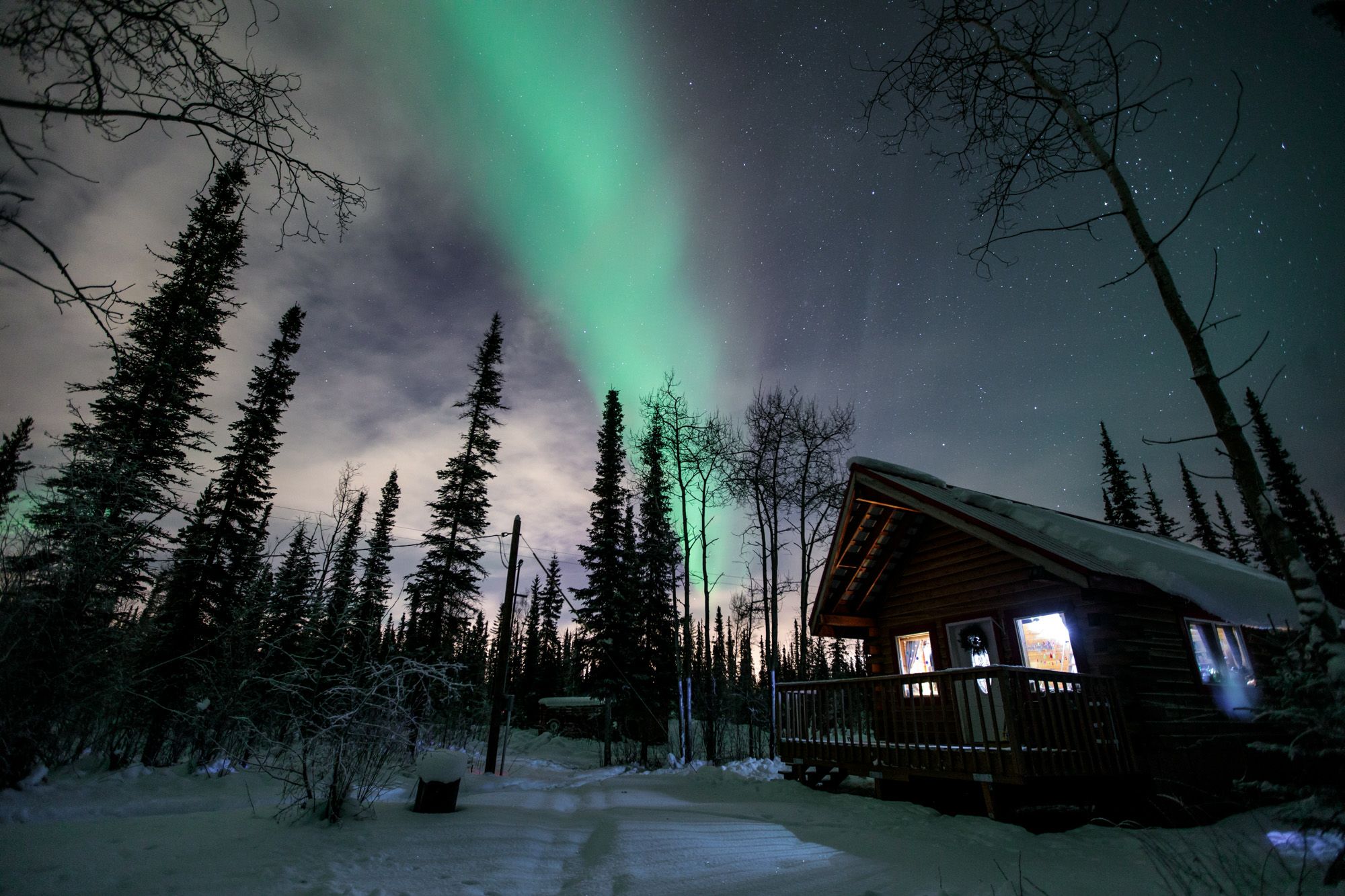 Alaska Aurora Adventures Northern Lights Cabin Cabins For Rent In North Pole Alaska United States
