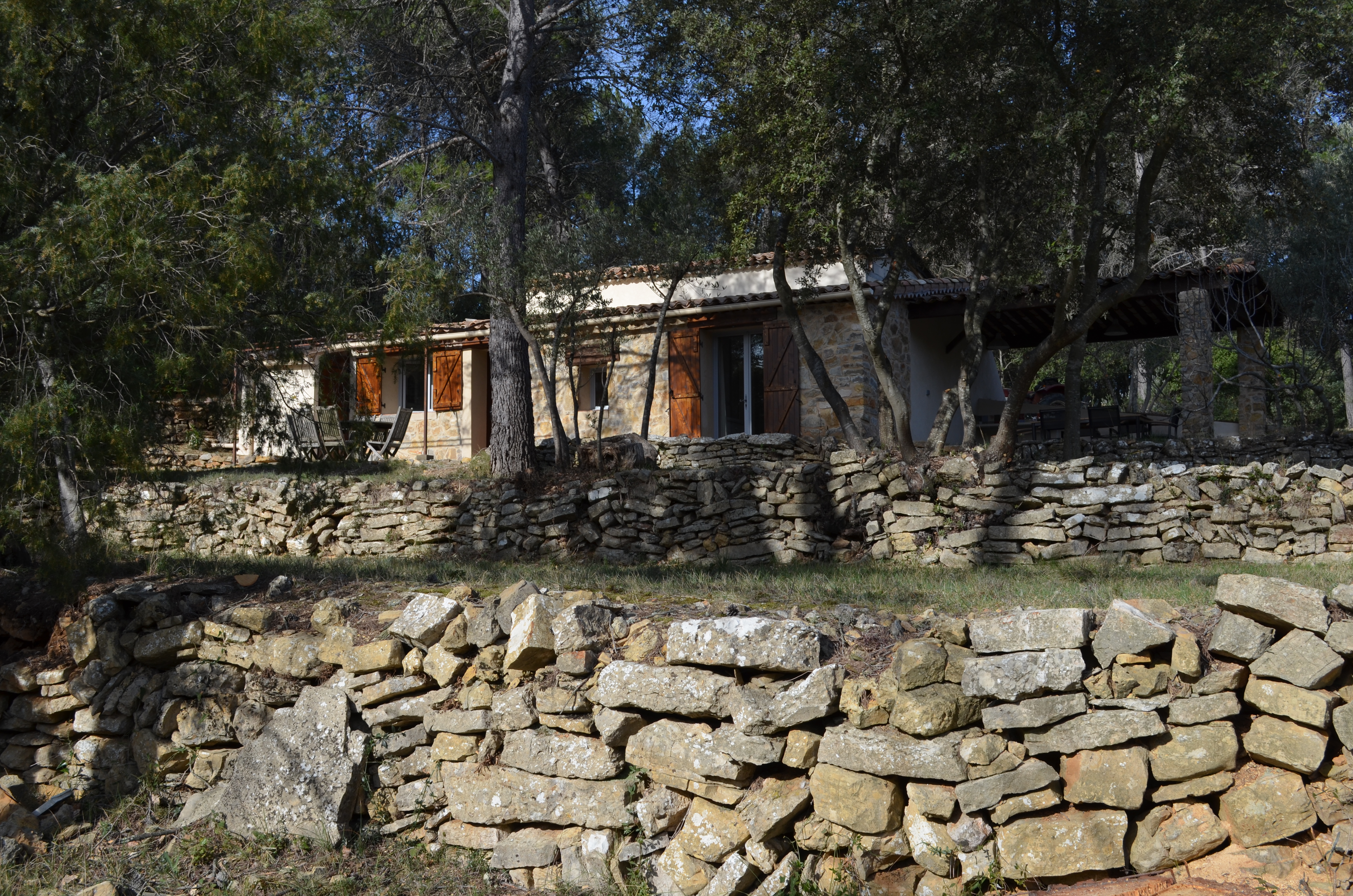 Stone sheepfold in an olive grove