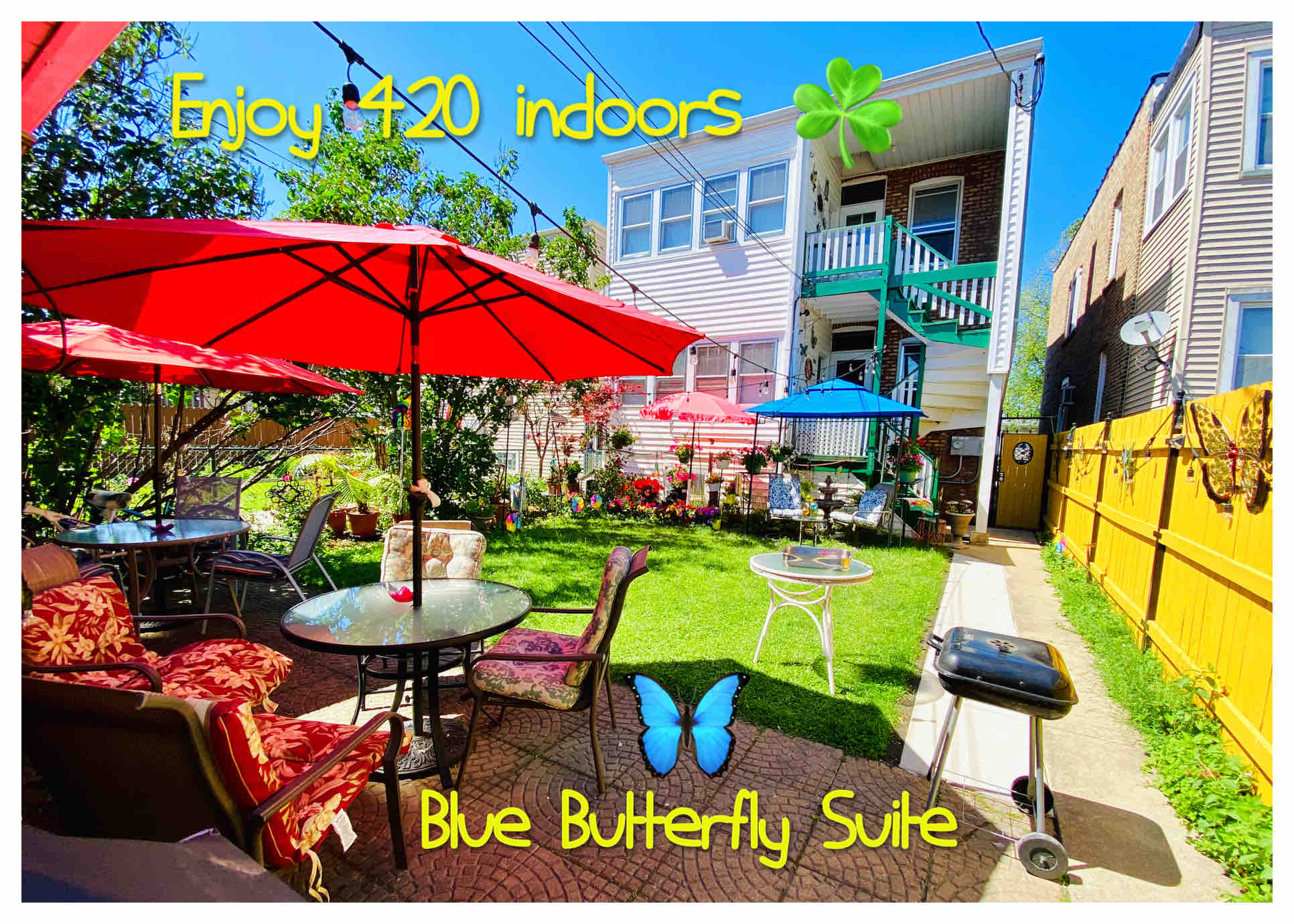 “The Blue Butterfly Queen Suite” - FreeParking — real-estate in Portage Park, Chicago