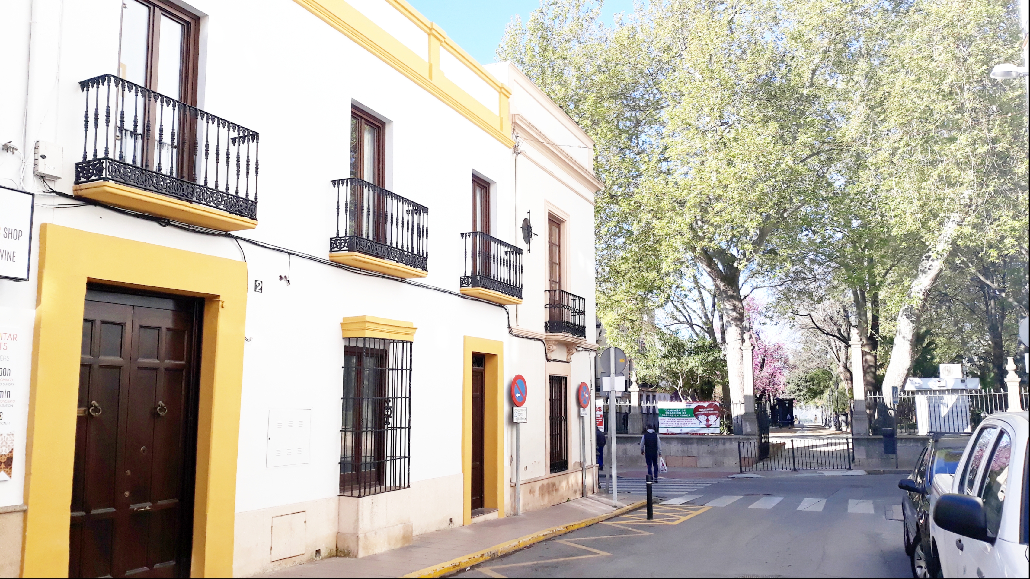 Historic Ronda downtown next to the Tagus Mirador