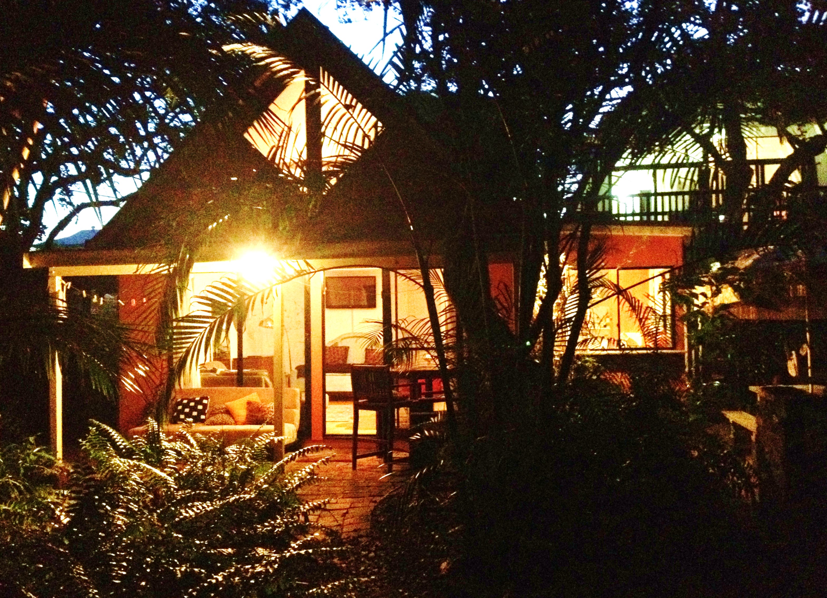 Shellies on the beach.Two houses.