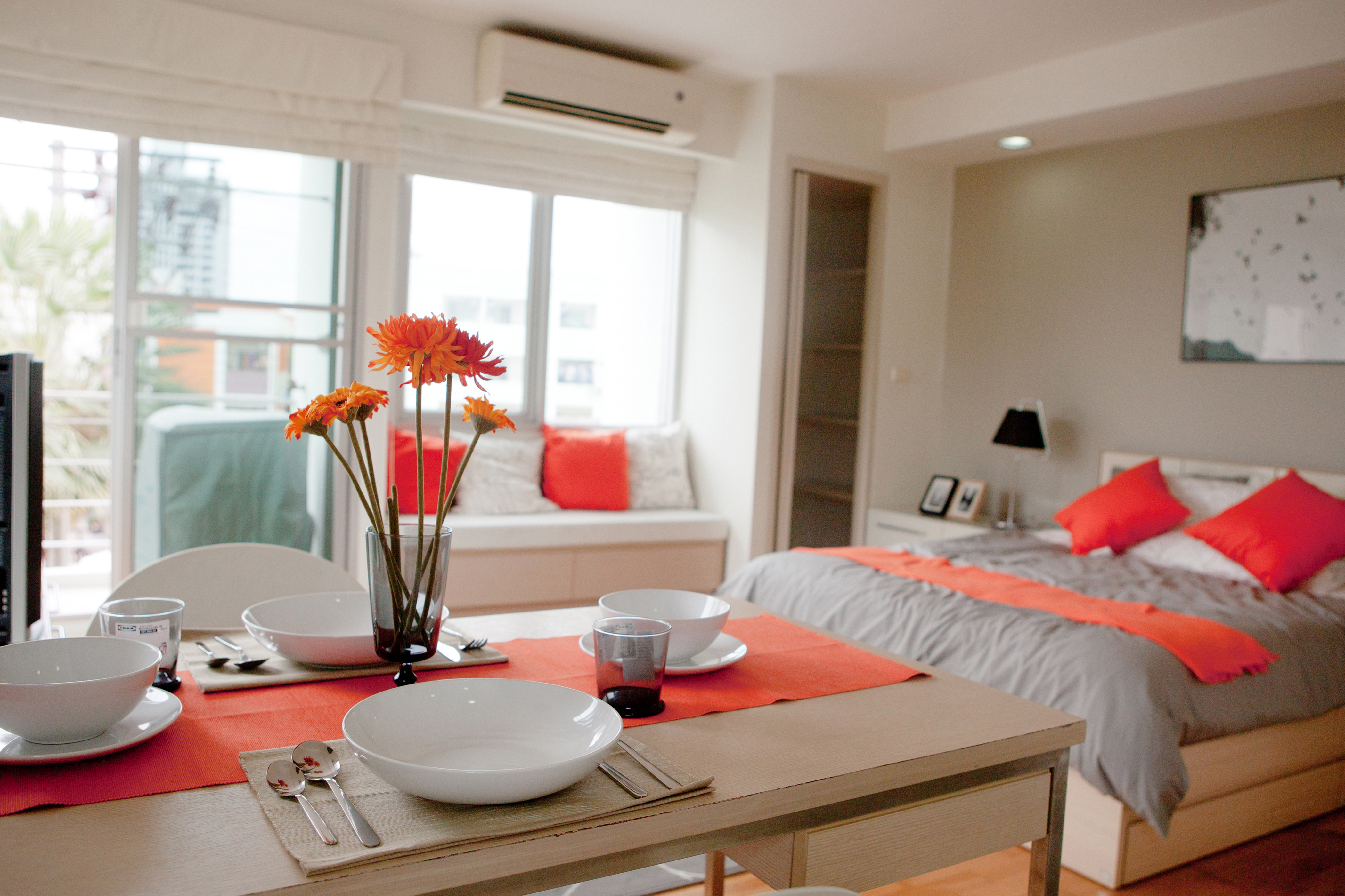 Studio near Airport Link Ramkhamhaeng, Kitchen in Huai Khwang, Bangkok