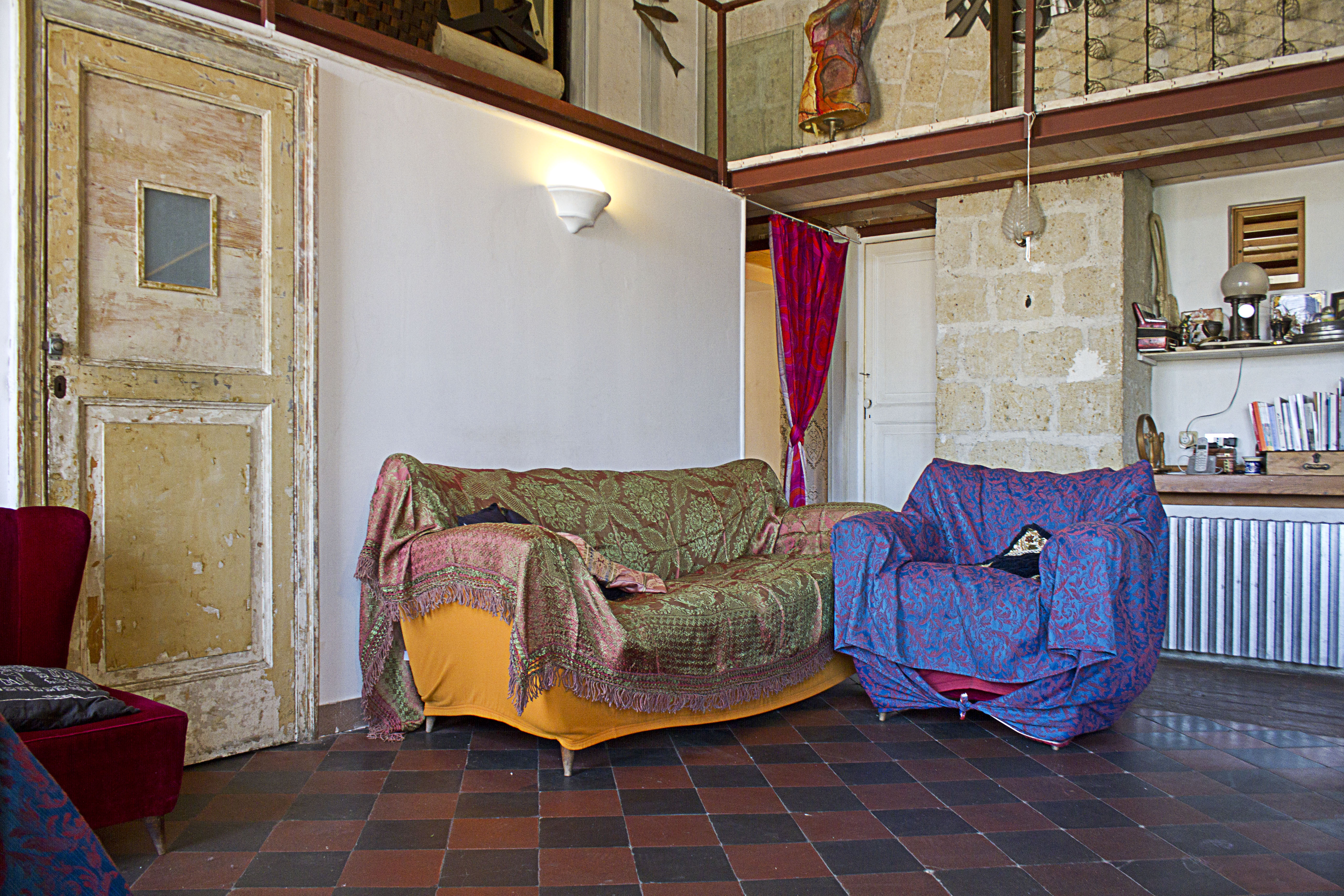 Old room in an ancient building in Avvocata, Naples