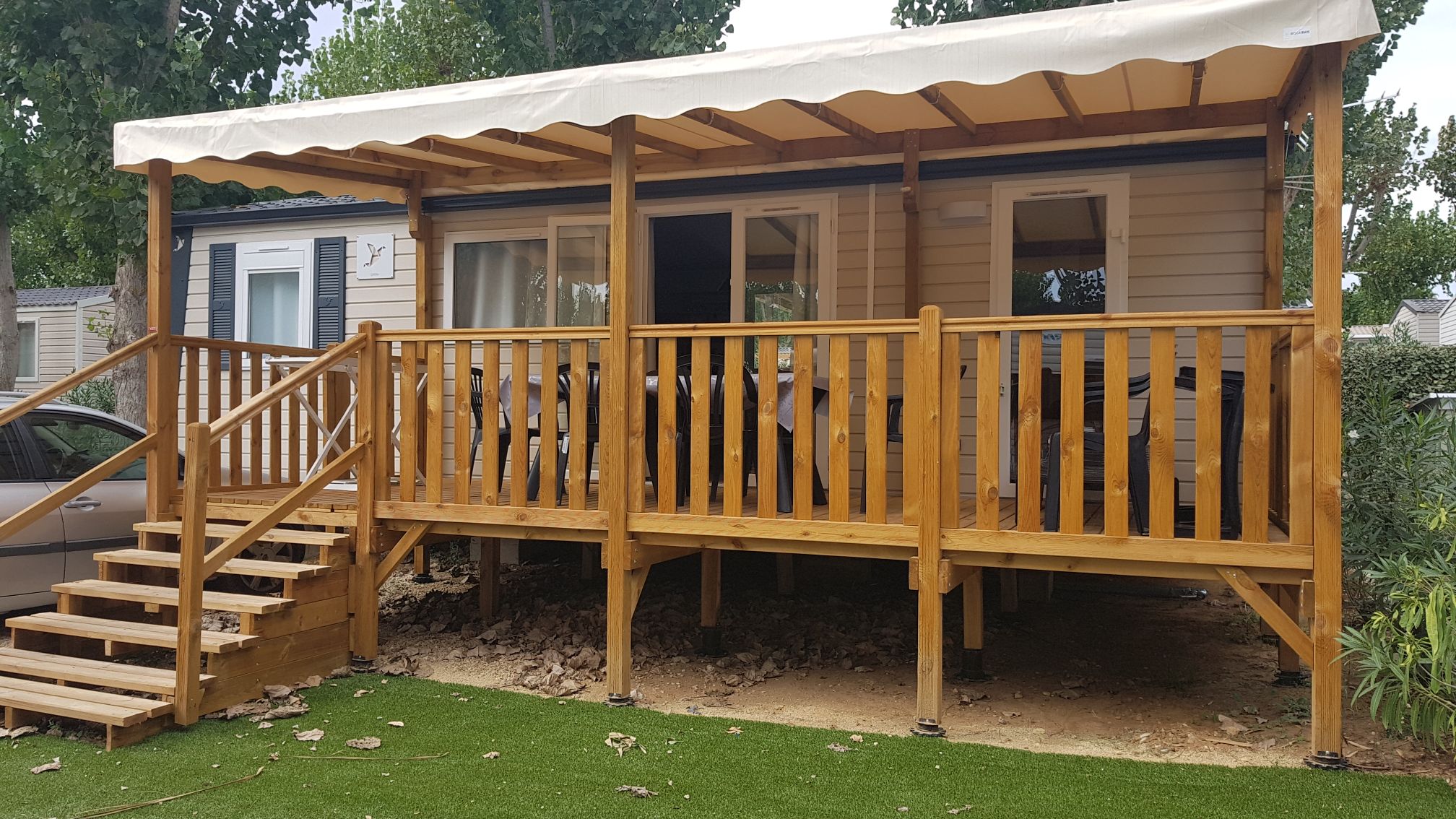 Comfortable mobile home in campsite 4* secure