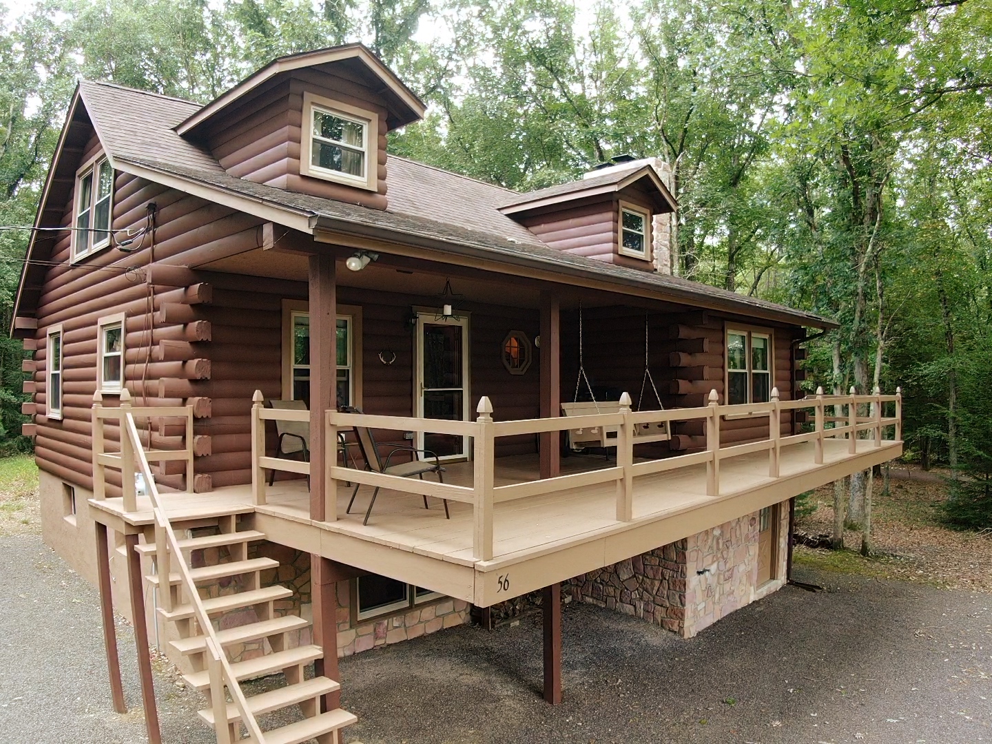 Log Cabin nestled in the trees with Lake Views! Cabins for Rent in