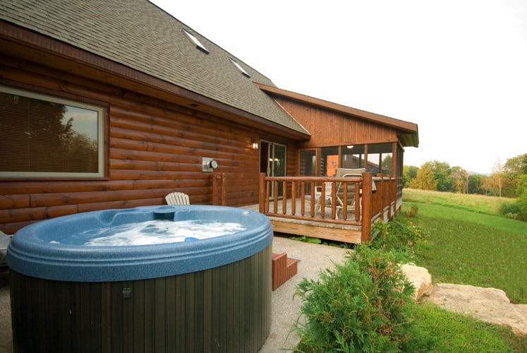 Zen Log Cabin Lake Nature Retreat in Galena! Cabins for Rent in