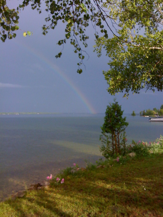 Edge of Brothers Bay Point on Long Lake Alpena MI Cottages for Rent
