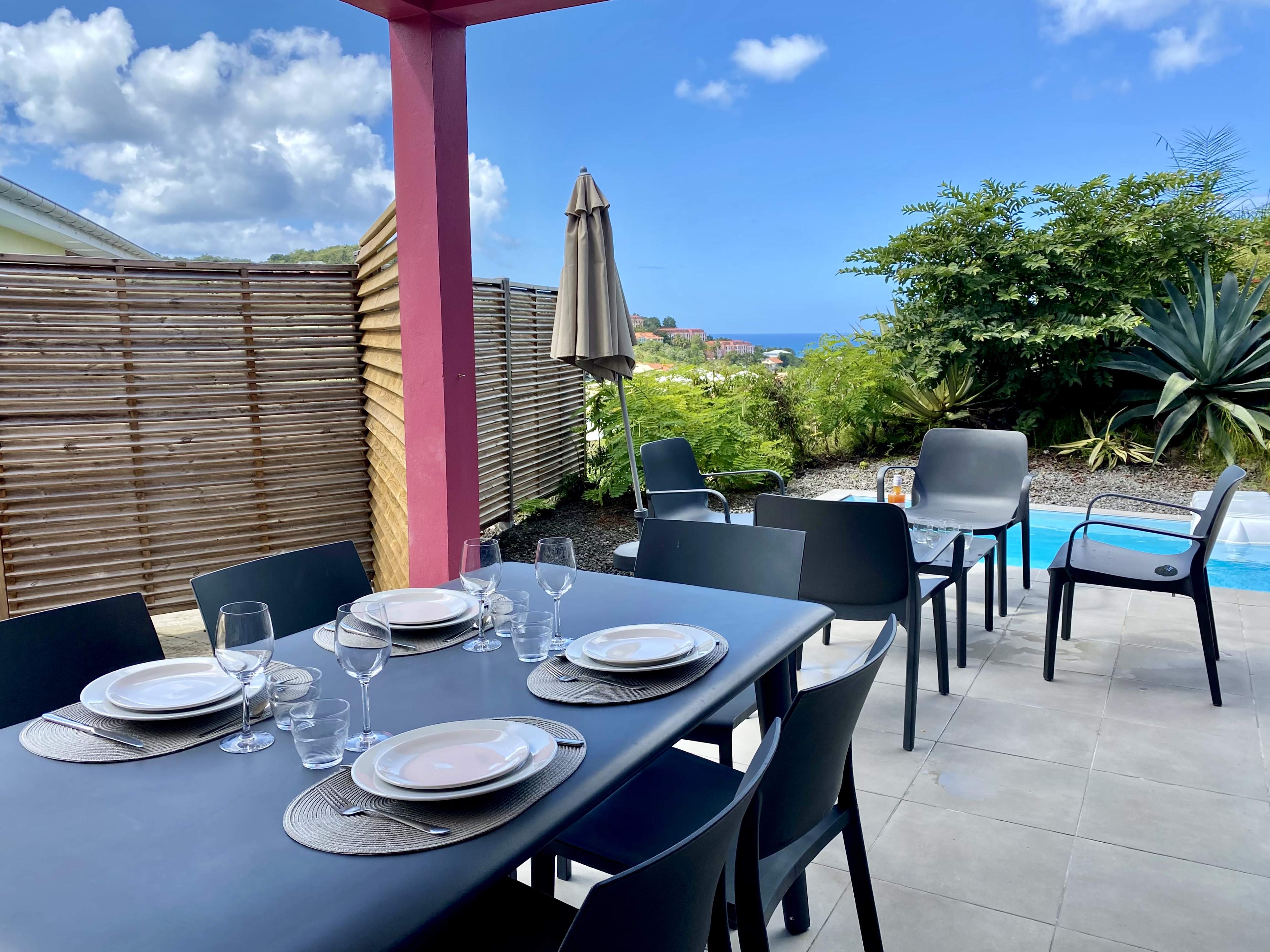 New Apt T3, Private Pool, 2 Bedrooms & Sea View