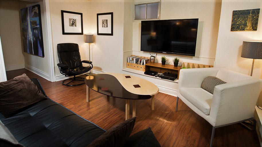 Quiet Bedroom, Living Room, and Bathroom