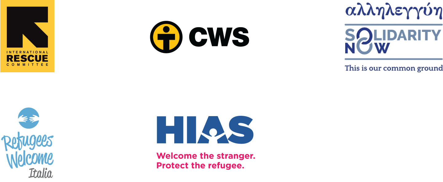 Partners of the Open Homes program, including International Rescue Committee, Refugees Welcome, Solidarity Now, and others.