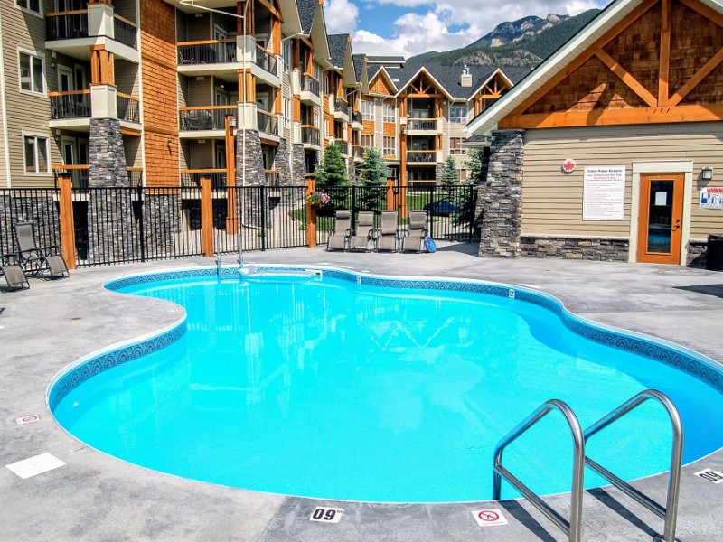 Radium Condo with quiet park like views