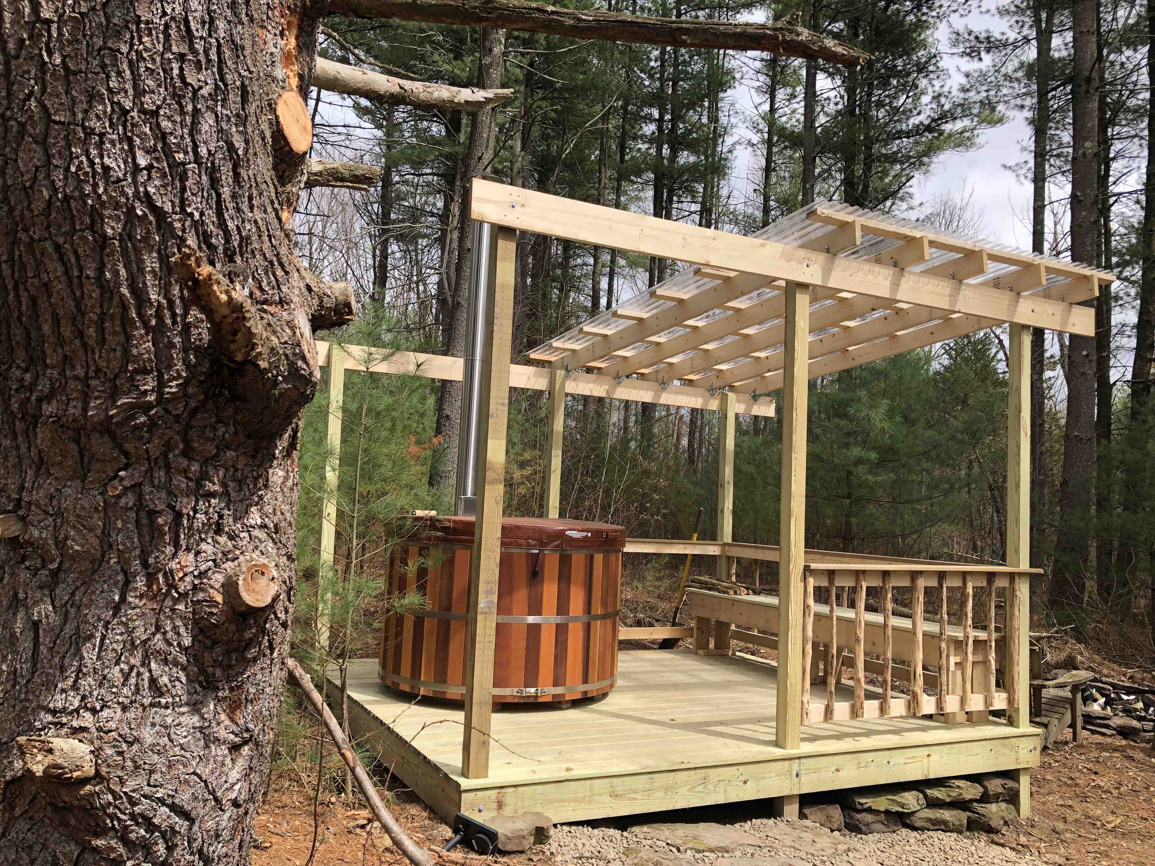 Secluded OffGrid YURT with WoodFired HOT TUB Yurts for Rent in