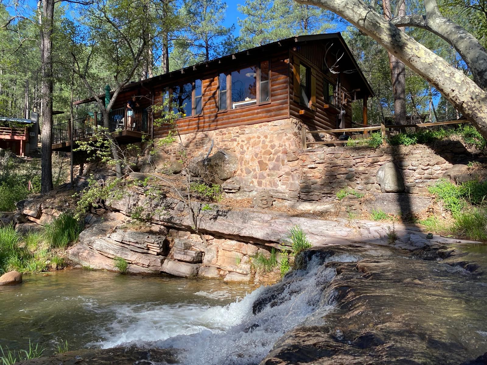 Carroll Lodge by the Falls on Tonto Creek. Cabins for Rent in Payson
