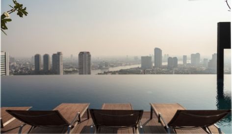 1Br/RiverView/High Fl/BTS/WiFi in Khlong San, Bangkok