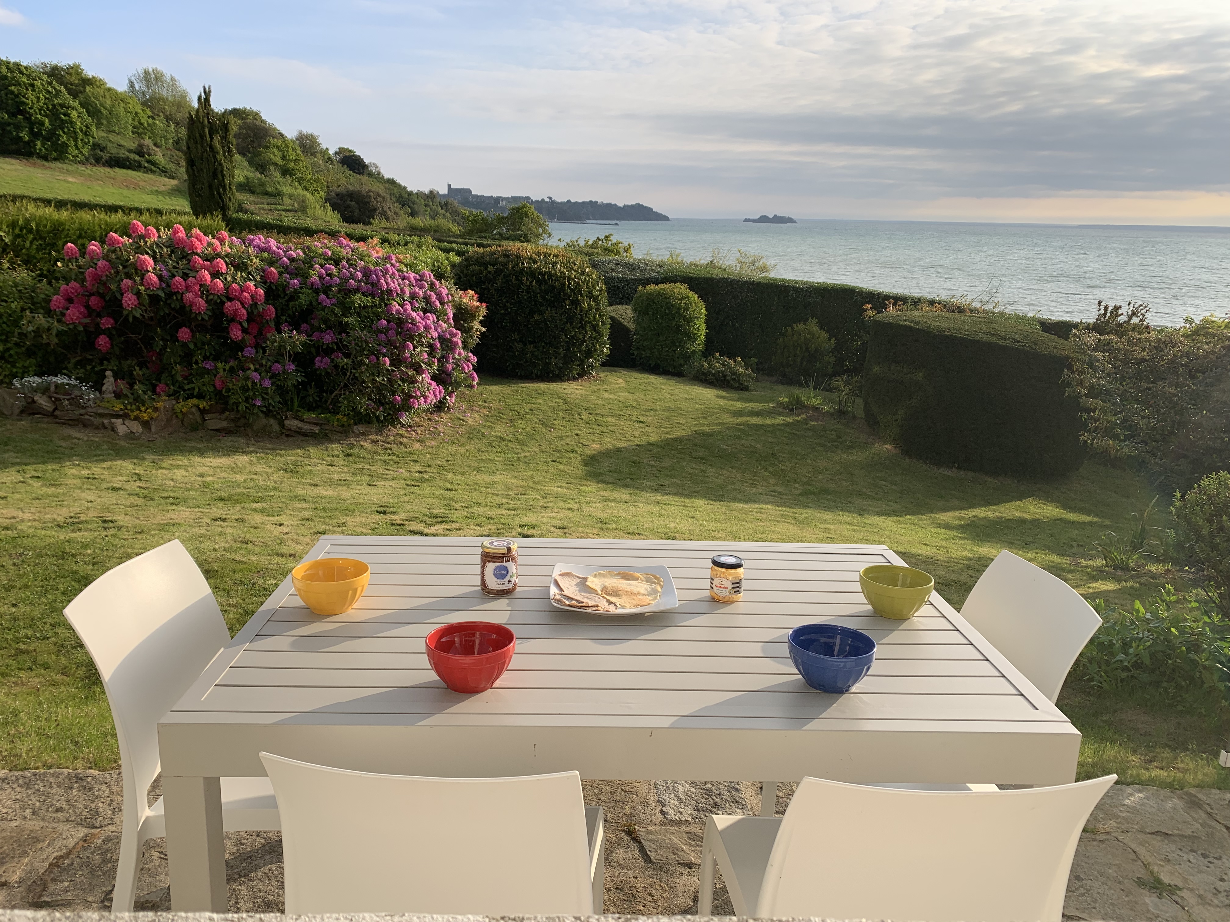 Panoramic sea view Cancale Bay Mont St-Michel