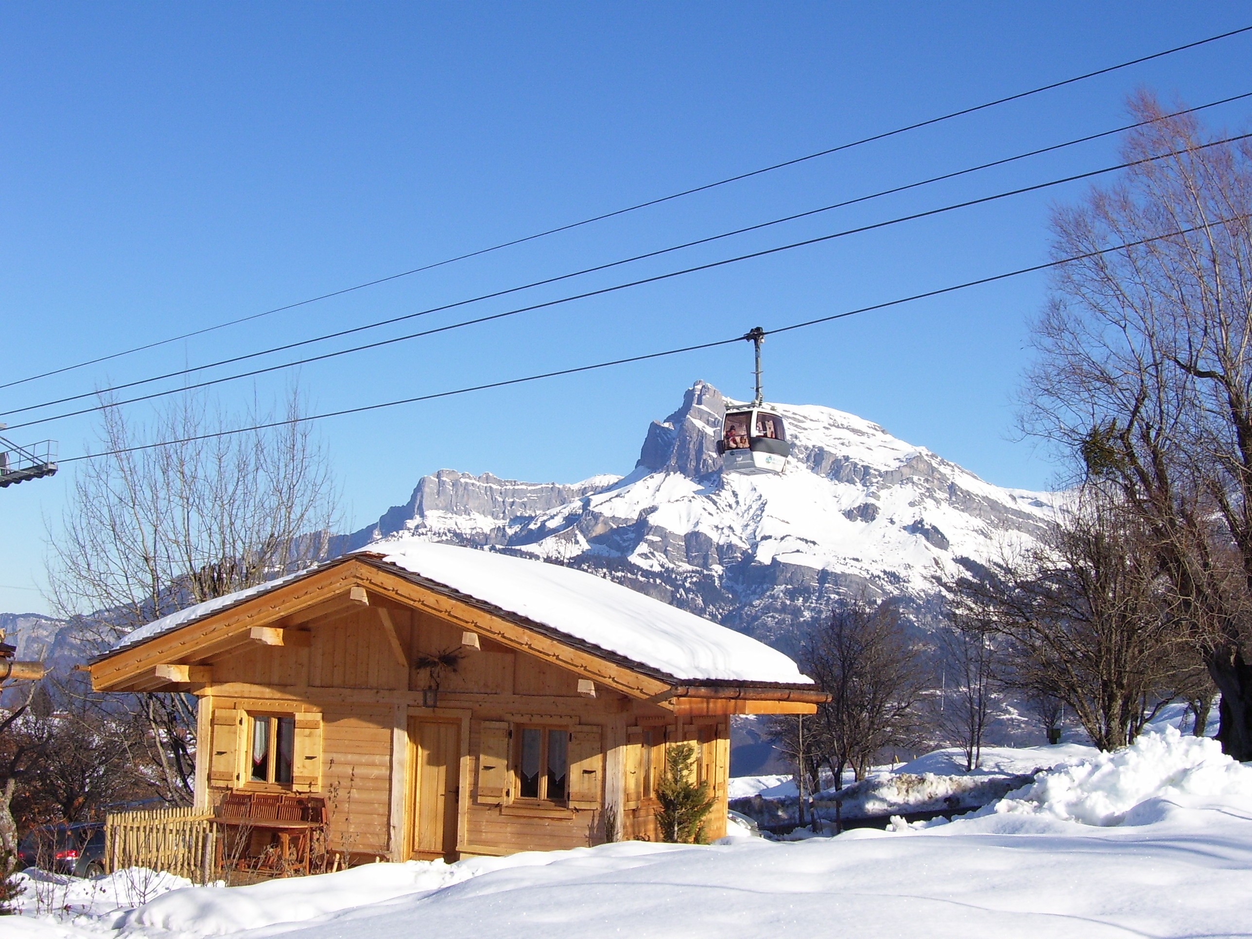 Small Savoyard chalet at the foot of the ski hills