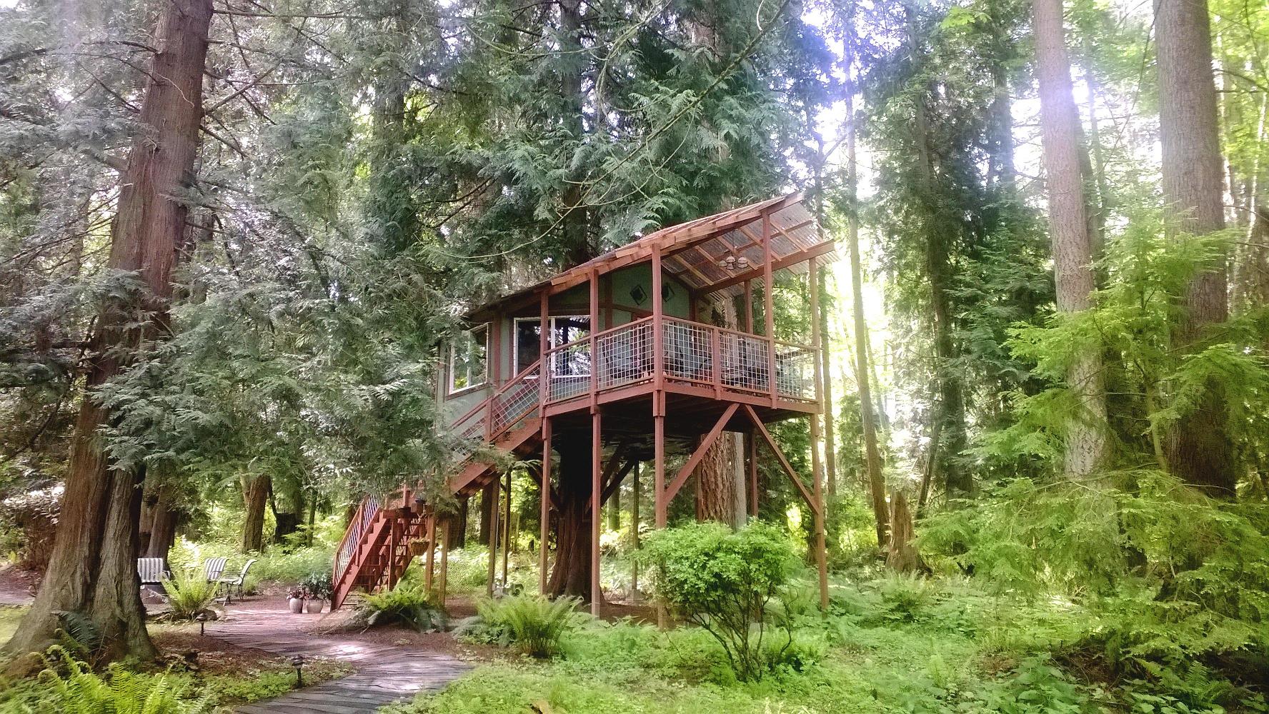 Tree House on Whidbey Island, WA Treehouses for Rent in Freeland, Washington, United States