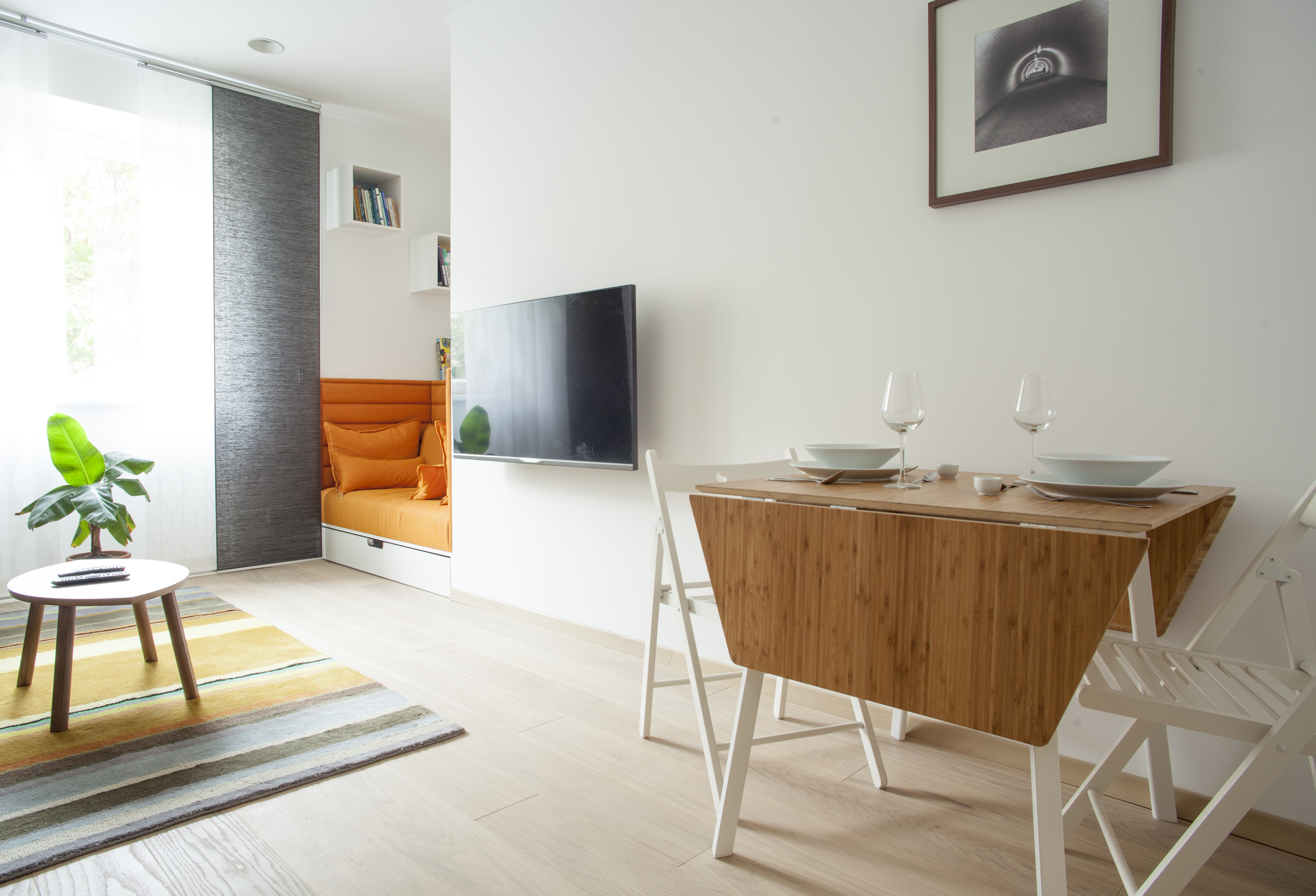 Modern apartment in a hip neighborhood